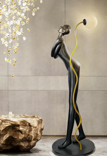 Charming Human Art Sculpture Floor Lamp