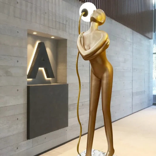 Charming Human Art Sculpture Floor Lamp