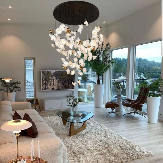 Modern Art Petunia Chandelier for Staircase/Foyer/Living Room