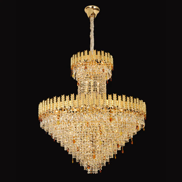 Luxury Golden Wheat Crystal Chandelier for Living Room/Staircase/Foyer