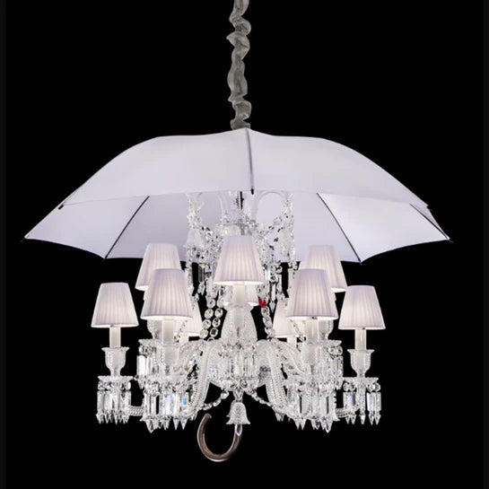 Unique Style Classic Candle Light Crystal Chandelier with Umbrella