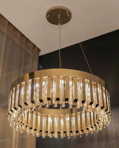 Modern Round Metal Crystal Chandelier for Dining Room/Bedroom