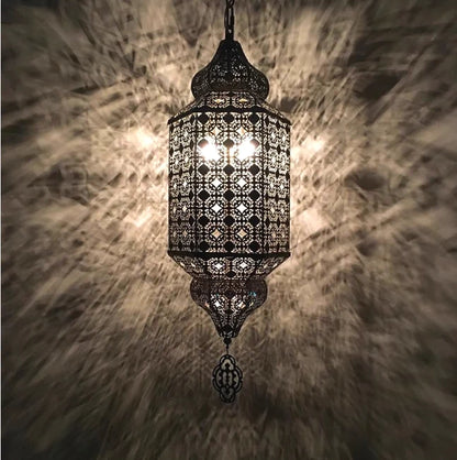 Vintage Characteristic Moroccan Hollow Carved Handmade Pendant Chandelier for Bedroom/Dining Room/Cafe/Hotel/Bar B&B