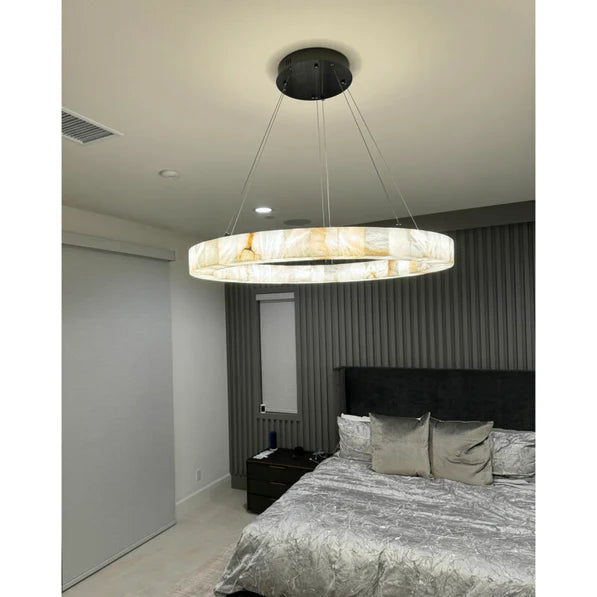 Art Dolomite Ring Chandelier for Living Room/Bedroom