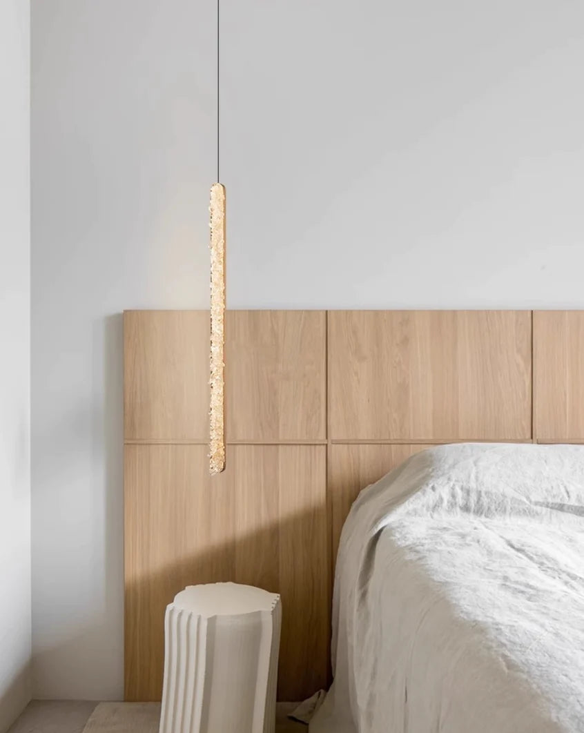 Crystal Stone Bedside Suspension Pendant Light