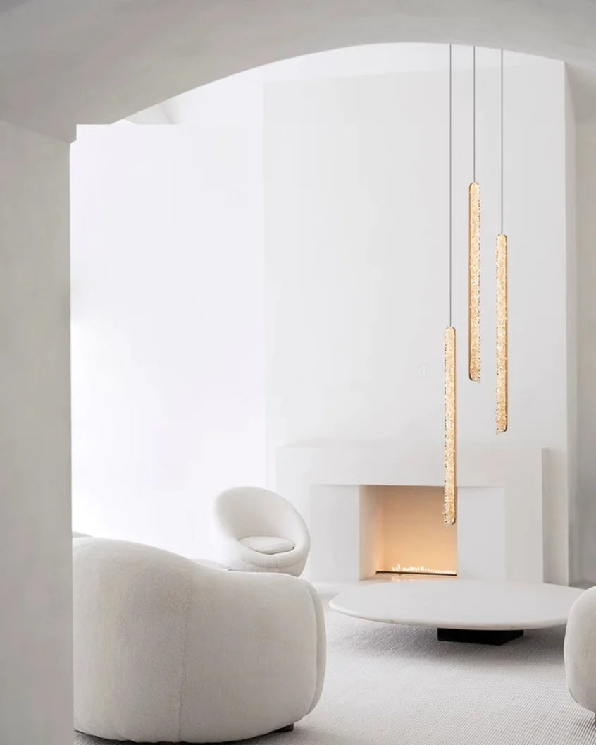 Crystal Stone Bedside Suspension Pendant Light