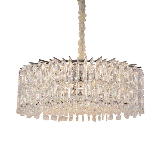 Modern Luxury Round/Rectangle Ice Crystal Chandelier in Chrome Finish for Living/Dining Room/Bedroom