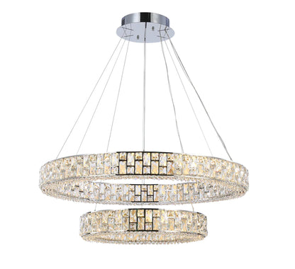 Light Luxury Round/Oval Spliced Crystal Chandelier for Living/Dining Room/Kitchen Island