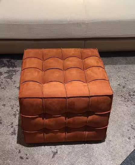 Nubuck Cube Stool for Living Room/Cloakroom