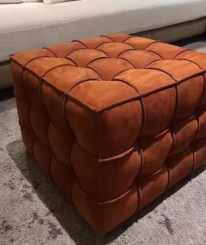 Nubuck Cube Stool for Living Room/Cloakroom