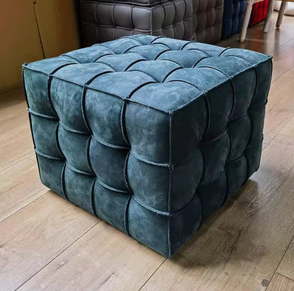 Nubuck Cube Stool for Living Room/Cloakroom