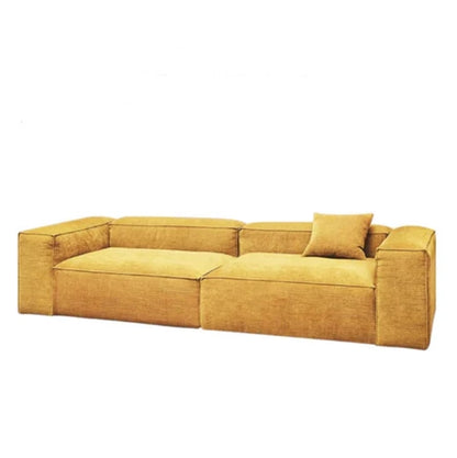 Minimalist Modular Corduroy Fabric Sofa for Apartment