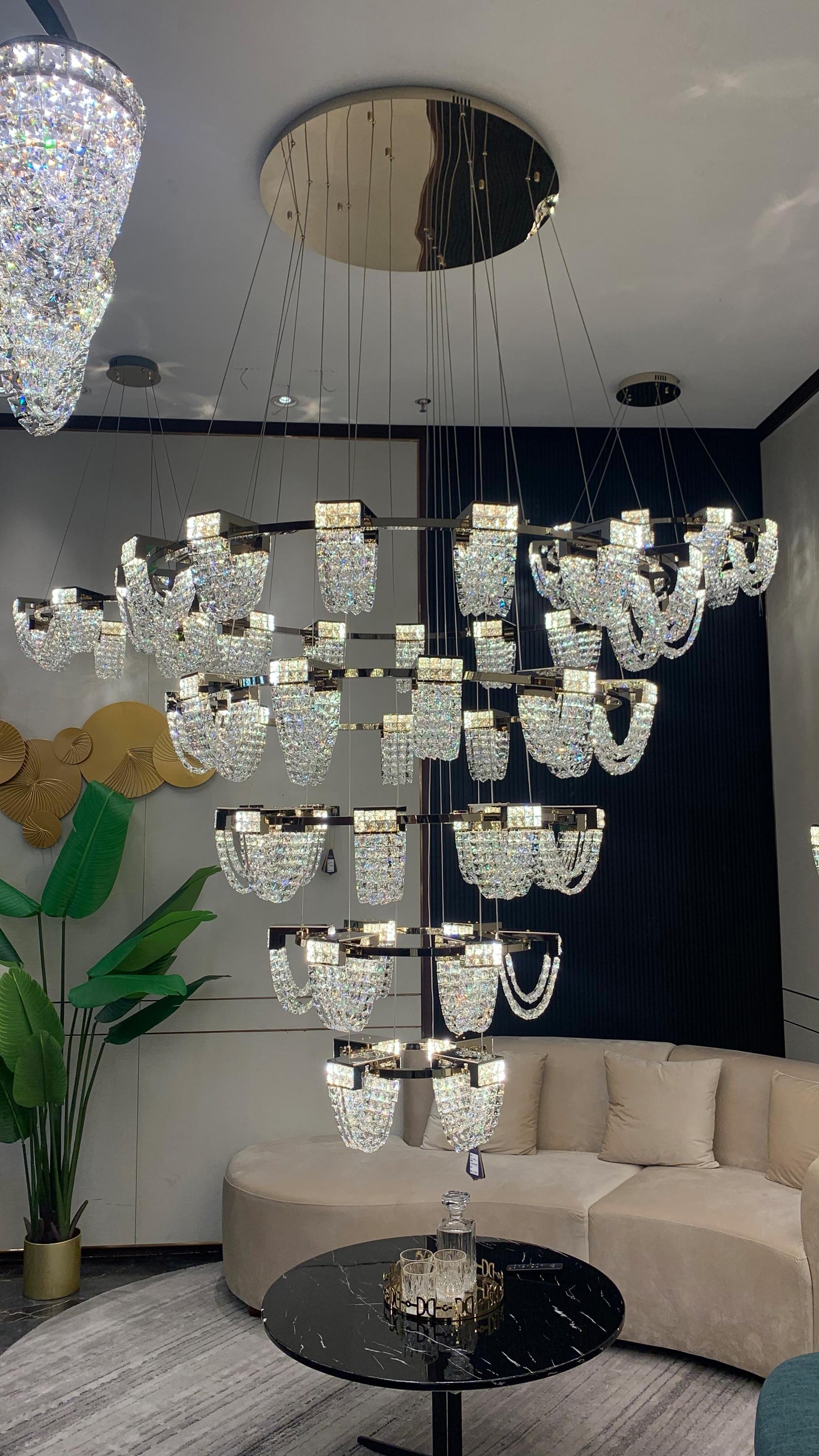 Modern Luxury Newly Crystal Chandelier in Champagne Gold