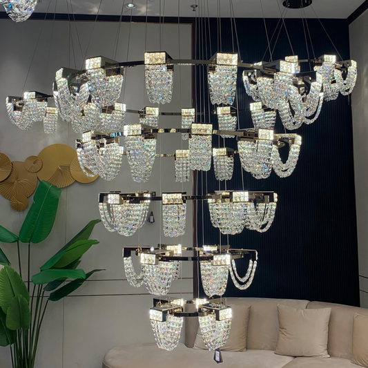 Modern Luxury Newly Crystal Chandelier in Champagne Gold