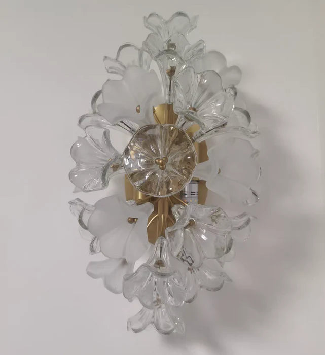 Modern Ccreative Glass Jasmine Wall Light