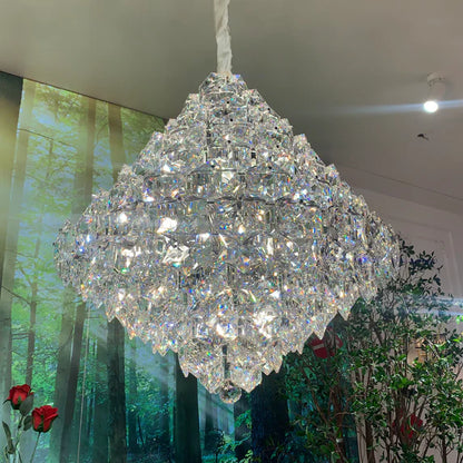 Luxury Cone Crystal Chandelier for Living Room/Bedroom/Bathroom