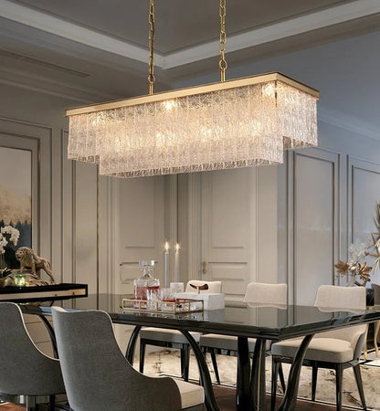 Extra Large Multi-tier Round Frost Crsytal Pendant Ceiling Chandelier for Living/Dining Room