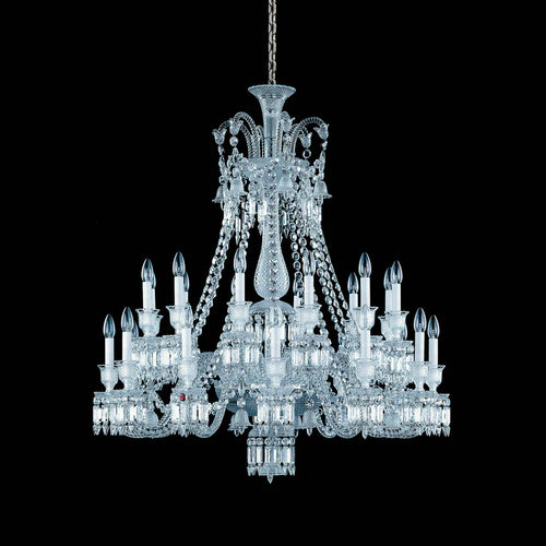 European-style Luxury Candle Blue/Clear Crystal Oversized Chandelier Art Branch Designer Foyer/Staircase Light Fixture