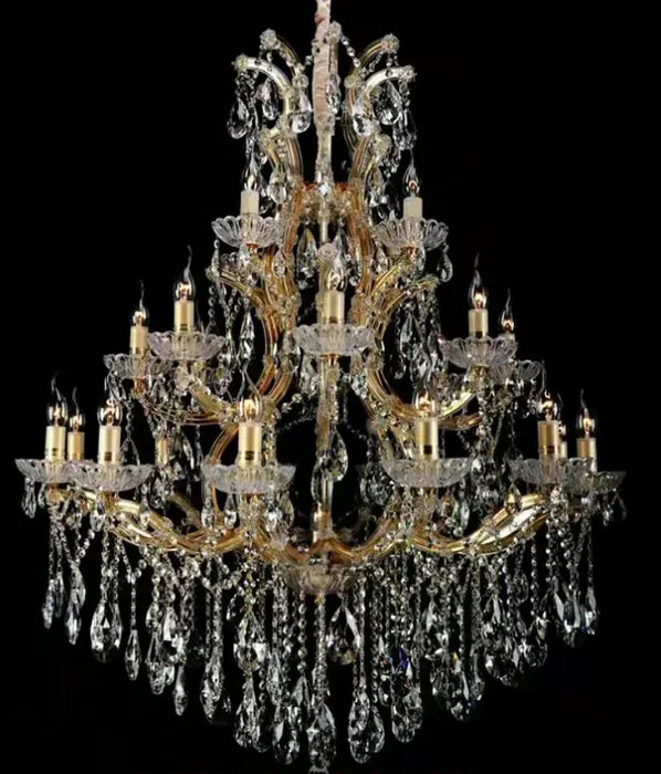 Extra Large Multi-tiered Candle Light Crystal Chandelier for Hotel/Restaurant