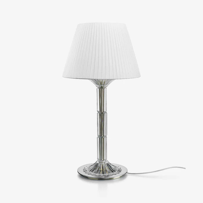 Luxury Crystal Slub White Lampshade Table Lamp