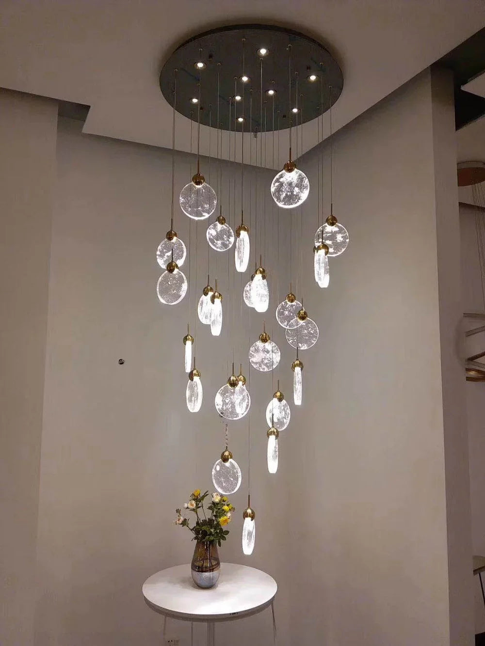 Cloud Glass Cluster LED Pendant Light for Staircase/Foyer