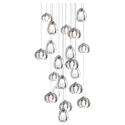 Modern Nordic Style Hand Blown Crystal Chandelier For Dining Room/Living Room/Stairwell