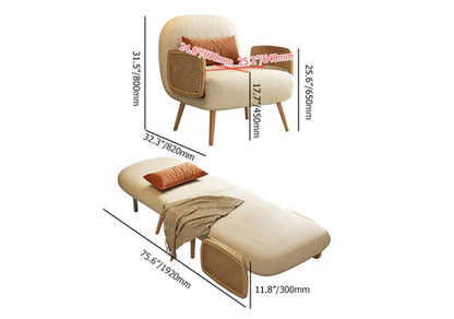 Modern Single Sofa Bed Convertible Sleeper Folding Lounge Chair