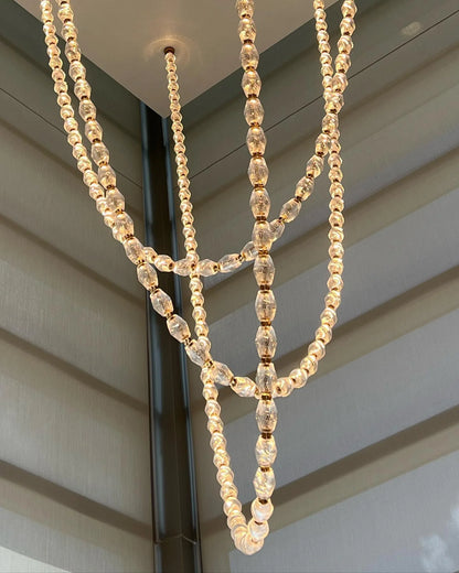 Creative Glass Necklace Pendant Chandelier for Living/Dining Room/Staircase