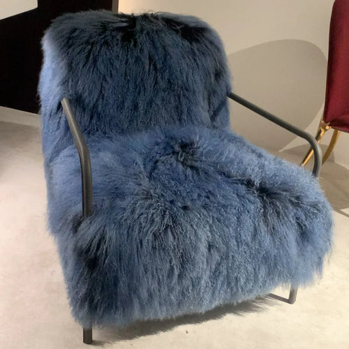 Modern Furry Fleece Lounge Chair