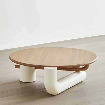 Modern French Cream Style Round Coffee Table