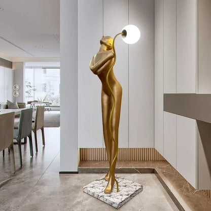 Charming Human Art Sculpture Floor Lamp