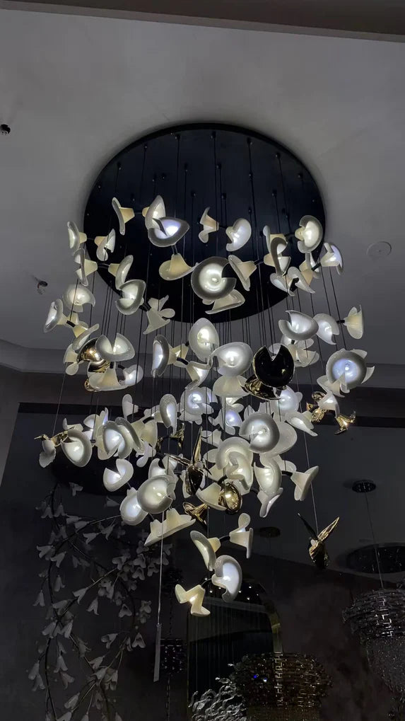 Modern Art Petunia Chandelier for Staircase/Foyer/Living Room