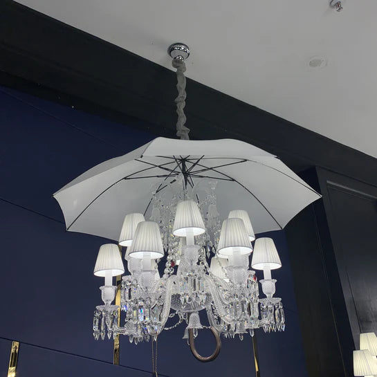 Unique Style Classic Candle Light Crystal Chandelier with Umbrella