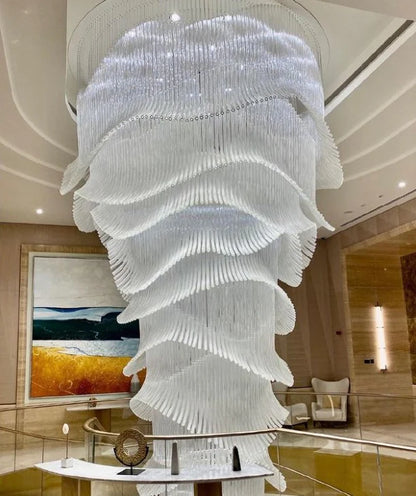 Luxury Palm Tree Glass Rods Chandelier for Hotel/Restaurant/Villa/Staircase