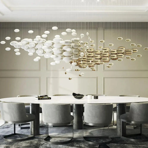 Modern Artistic Unique Golden Dragon Egg Pendant Ceiling Light Fixture for Dining Room