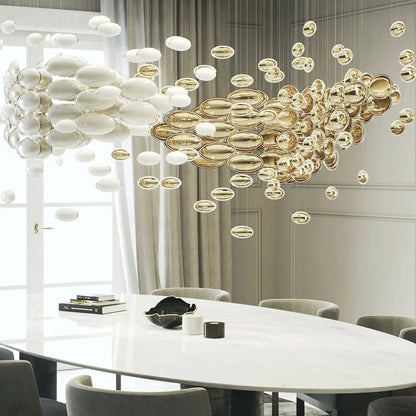 Modern Artistic Unique Golden Dragon Egg Pendant Ceiling Light Fixture for Dining Room