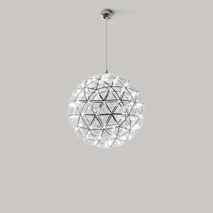 Round Starry Sky Chandelier Light Fire Ball Ceiling Lighting for Living Room/Cottage