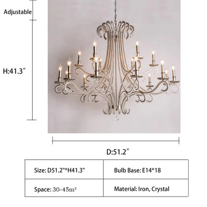 Vintage Octopus Tentacle Crystal Chandelier for Living Room/Staircase/Entryway