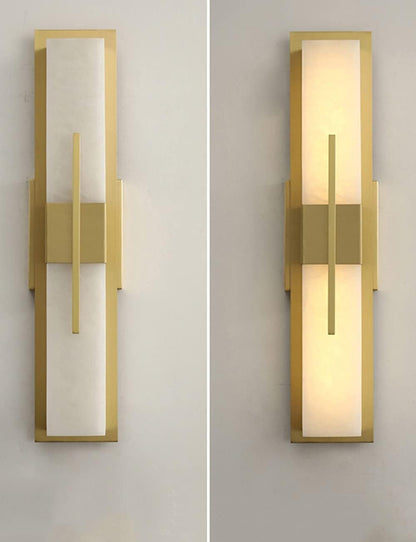 Outdoor Minimalist Rectangular Stainless Steel Acrylic LED Waterproof Wall Sconce Lamp