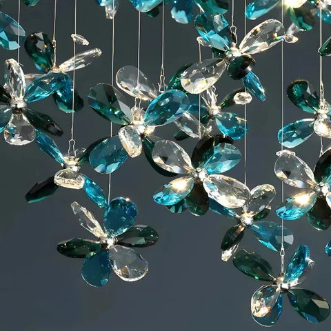 Luxury Crystal Flower Chandelier for Dining Room/Living Room