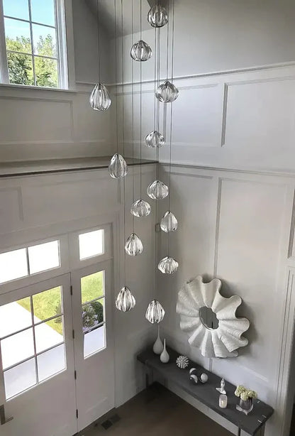 Modern Nordic Style Hand Blown Crystal Chandelier For Dining Room/Living Room/Stairwell