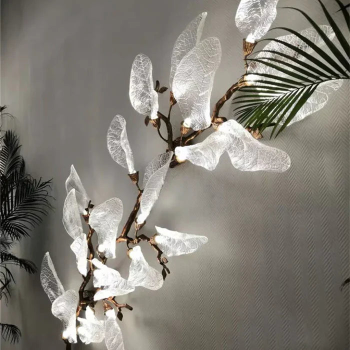 Creative Bionic Resin Leaves Wall Lamp