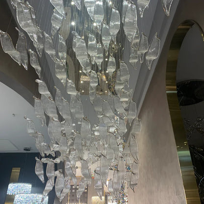 Modern Light Luxury Floating Leaves Chandelier for KItchen Island/Dining Room