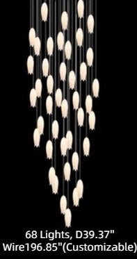 2023 New Arrival Elegant White Tulip Flower Chandelier For Foyer/ Staircase