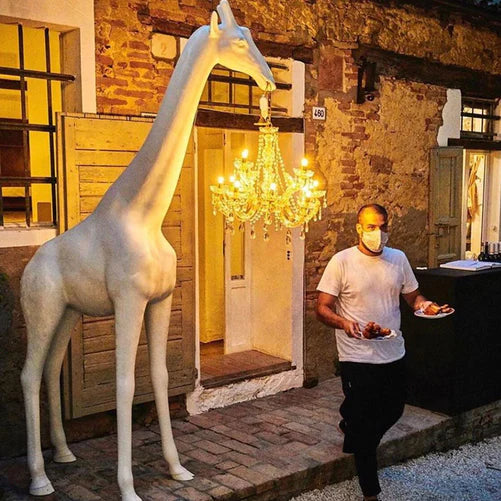 Creative Designer Animal Sculpture Giraffe Floor Lamp