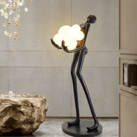 Human Statue Art Floor Lamp