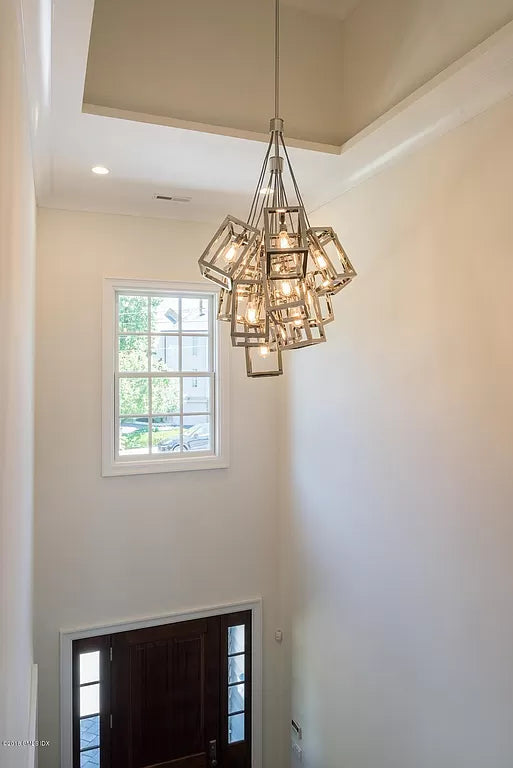 Modern Cube Cluster Chandelier for Living Room/Staircase/Foyer