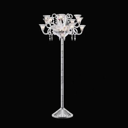 Luxury Classic Crystal Lampshade Floor Lamp