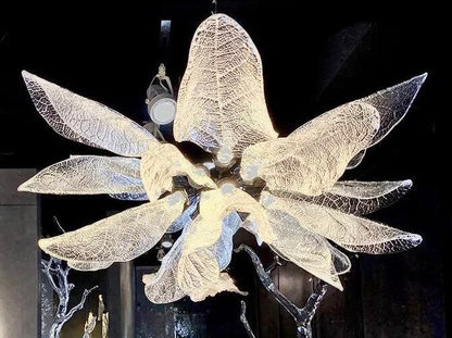 Creative Bionic Resin Leaves Chandelier for Living Room/Dining Room/Staircase