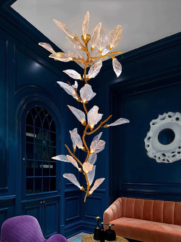 Creative Bionic Resin Leaves Chandelier for Living Room/Dining Room/Staircase